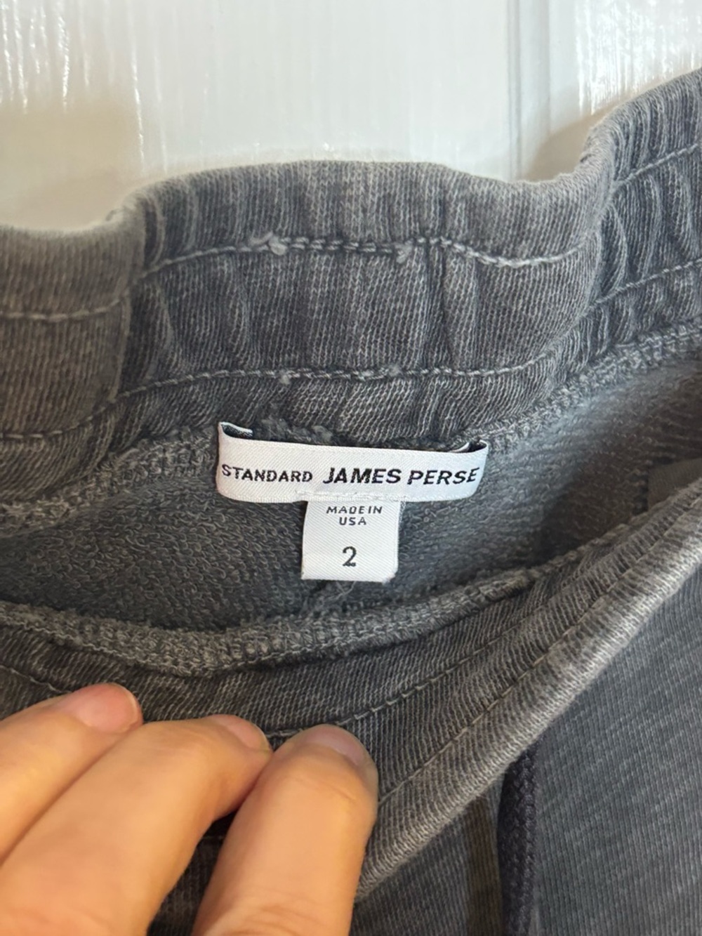 James Perse Men's Charcoal Gray Lightweight Drawstring Joggers size 2/M - Picture 5 of 11
